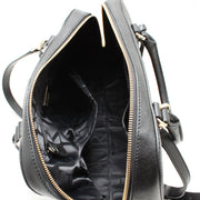 Furla Elena Medium Leather Satchel Bag- Onyx