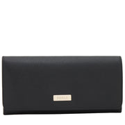 Furla Saffiano Leather Bi-Fold Continental Wallet- Onyx