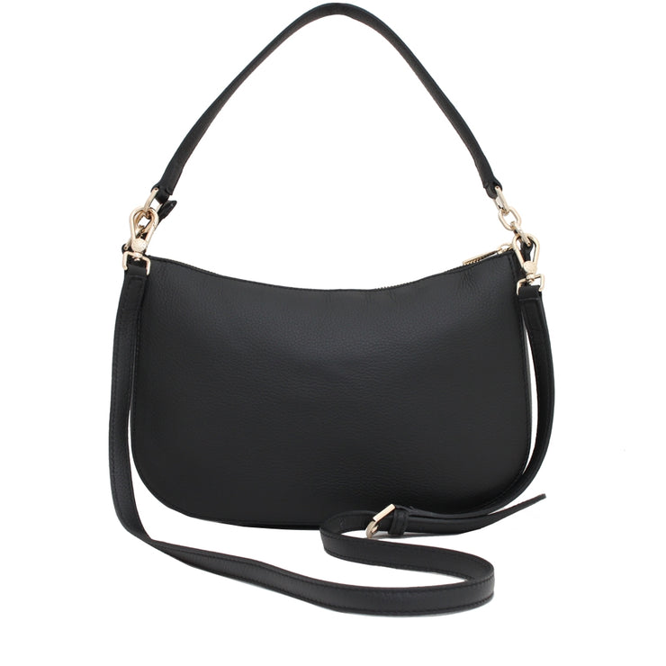 Furla Leather Convertible Hobo Bag- Onyx