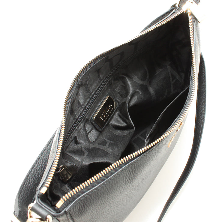 Furla Leather Convertible Hobo Bag- Onyx