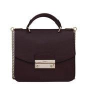 Furla Saffiano Leather Small Top Handle Crossbody Bag