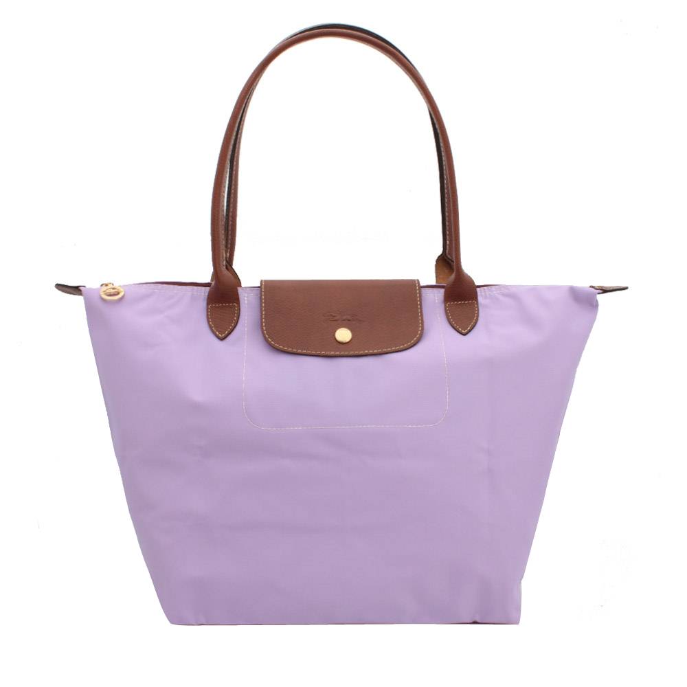 LongChamp Le Pliage Medium Shoulder Tote- Lilac