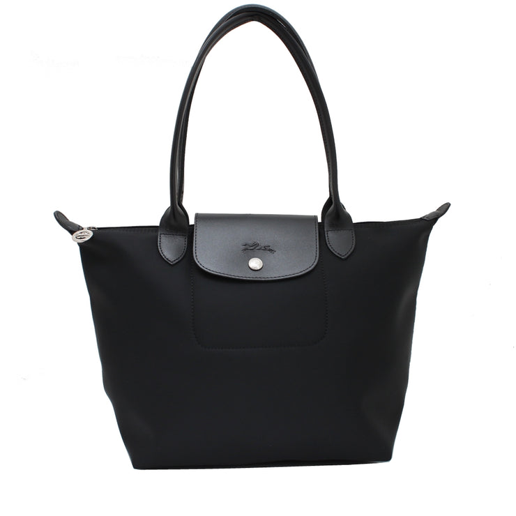 Longchamp Planetes Medium Shoulder Tote Bag- Black