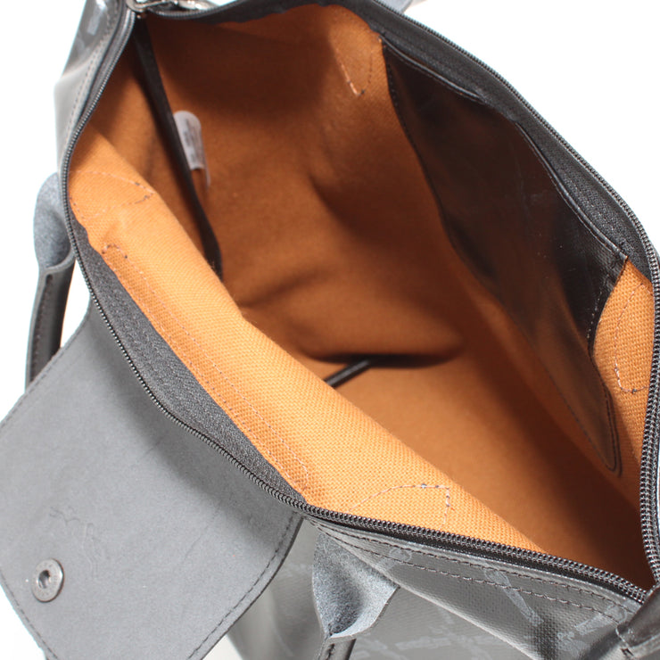 Longchamp 1623510 LM Metal Top Handle M Tote Bag- Black