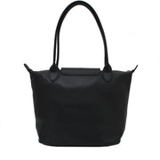 Longchamp Veau Foulonne Leather Shoulder Bag- Black