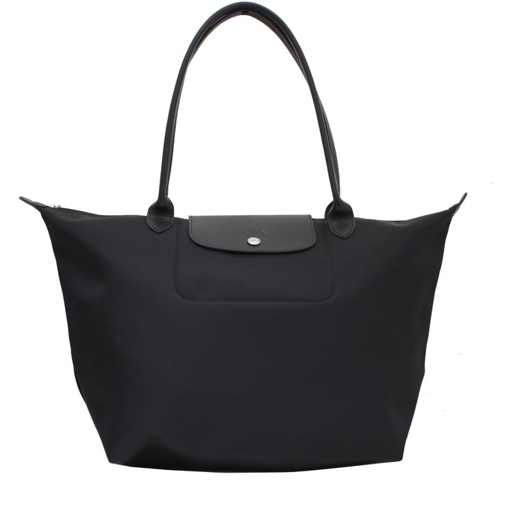 Longchamp Planetes Large Shoulder Tote Bag- Black