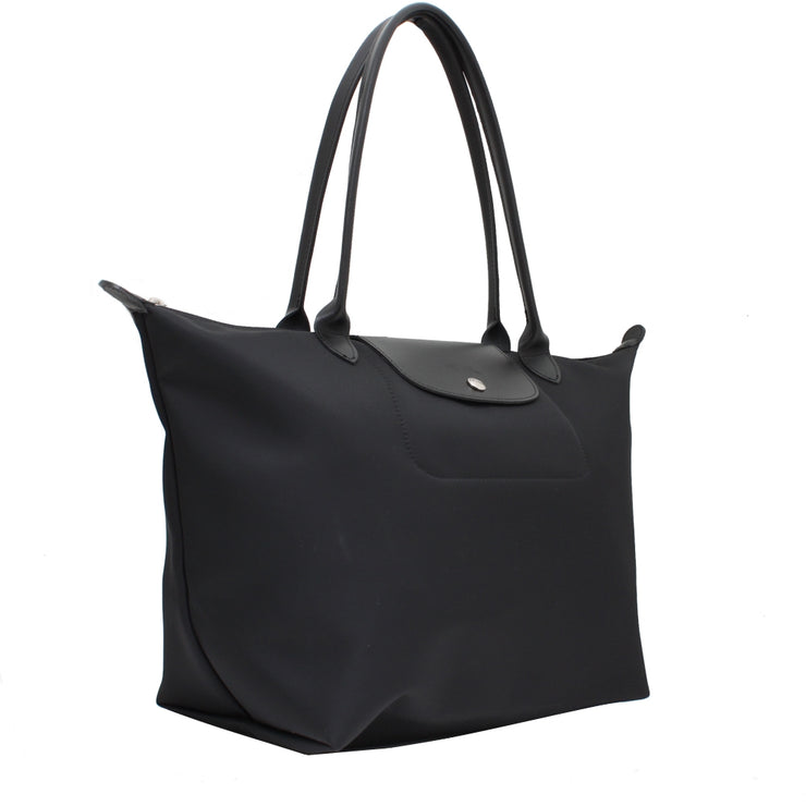 Longchamp Planetes Large Shoulder Tote Bag- Black
