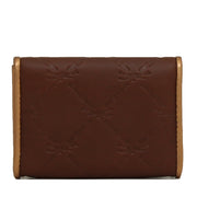 Longchamp LM Cuir Leather Small Card Holder Wallet- Oak Brown