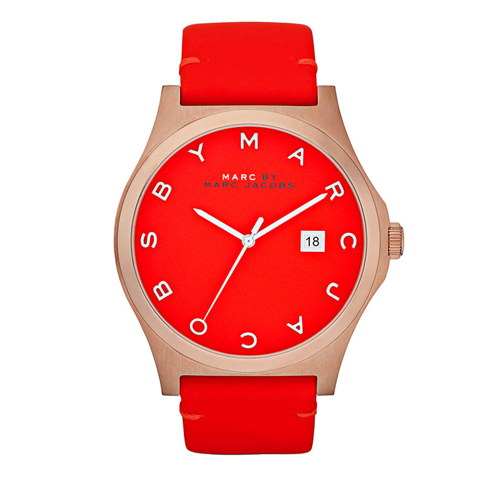 Marc Jacobs Coral and Rose Gold Tone Watch Marc by Marc Jacobs Red Dial Rose Gold-tone Steel Ladies  main image 3