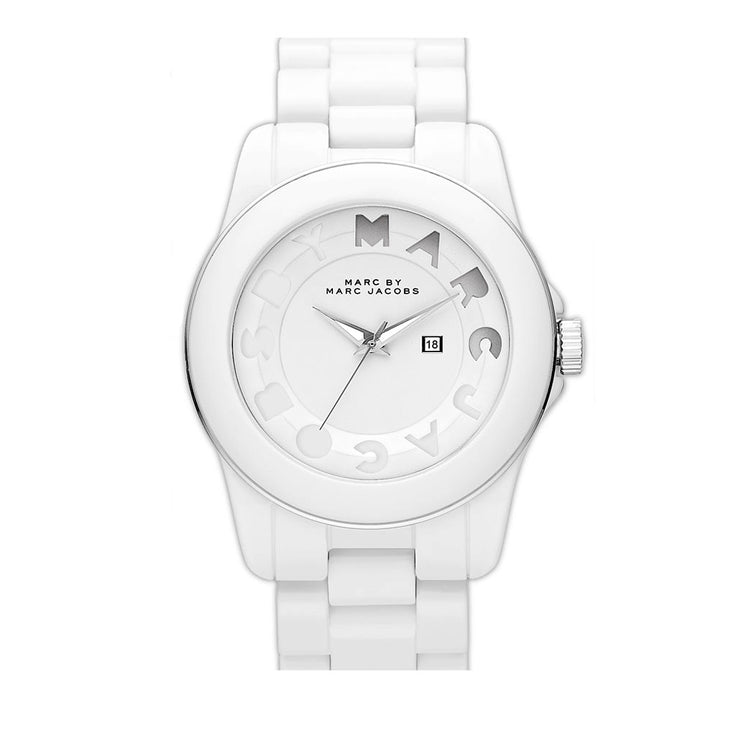 Marc by Marc Jacobs White Stainless Steel Round Dial Watch