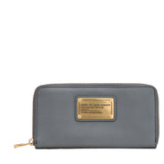 Marc by Marc Jacobs Classic Q Vertical Zip Around Wallet- Gunmetal