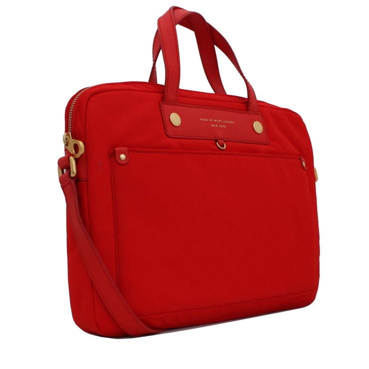 Marc by Marc Jacobs Preppy Nylon 13 Inch Computer Commuter Bag- Cardinal Multi