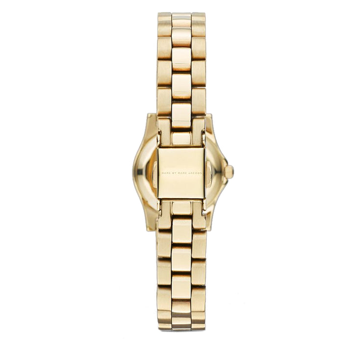 Marc by Marc Jacobs Watch MBM3257- Henry Dinky Gold Tone Black Dial Watch