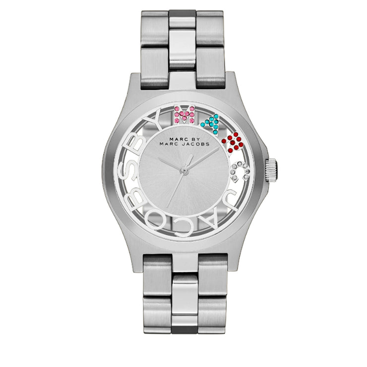Marc by Marc Jacobs Watch MBM3262- Henry Skeleton Crystal Dial Stainless Steel Ladies Watch