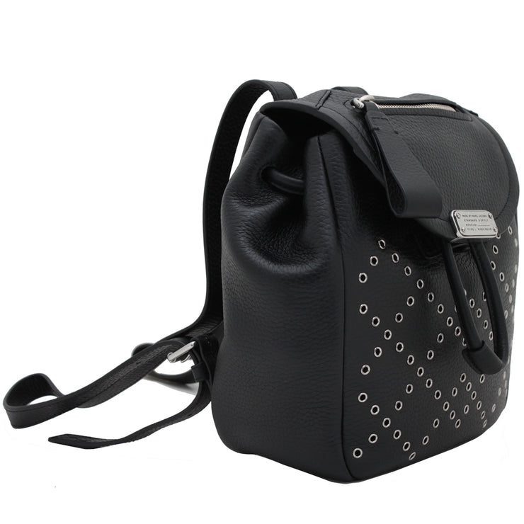 Marc by Marc Jacobs Mini Luna Grommet Studded Leather Backpack- Black