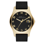 Marc by Marc Jacobs Watch MBM1357- Black Leather Black Round Dial Ladies Watch