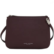 Marc Jacobs Pike Place Double Percy Leather Crossbody Bag- Rubino
