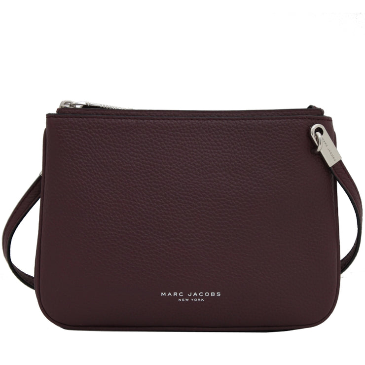 Marc Jacobs Pike Place Double Percy Leather Crossbody Bag- Rubino