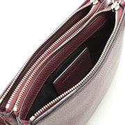 Marc Jacobs Pike Place Double Percy Leather Crossbody Bag- Rubino