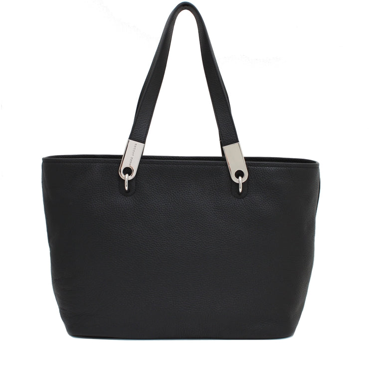 Marc Jacobs Pike Place East West Leather Tote Bag- Black