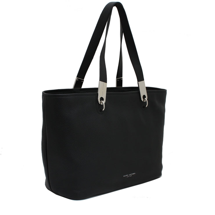 Marc Jacobs Pike Place East West Leather Tote Bag- Black