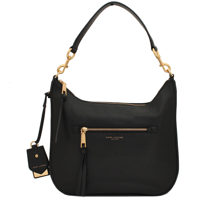 Marc Jacobs Recruit Leather Hobo Bag- Black