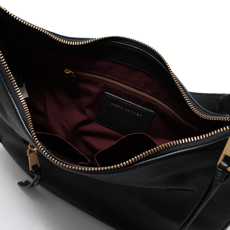 Marc Jacobs Recruit Leather Hobo Bag- Black