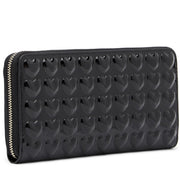 Marc Jacobs Heart Leather Continental Wallet- Black