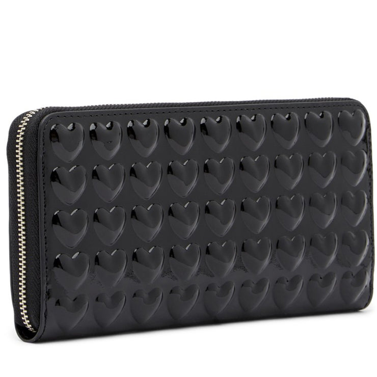 Marc Jacobs Heart Leather Continental Wallet- Black