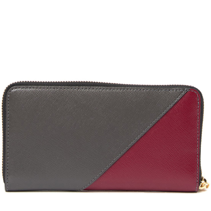 Marc Jacobs Standard Continental Wallet- Deep Maroon Multi