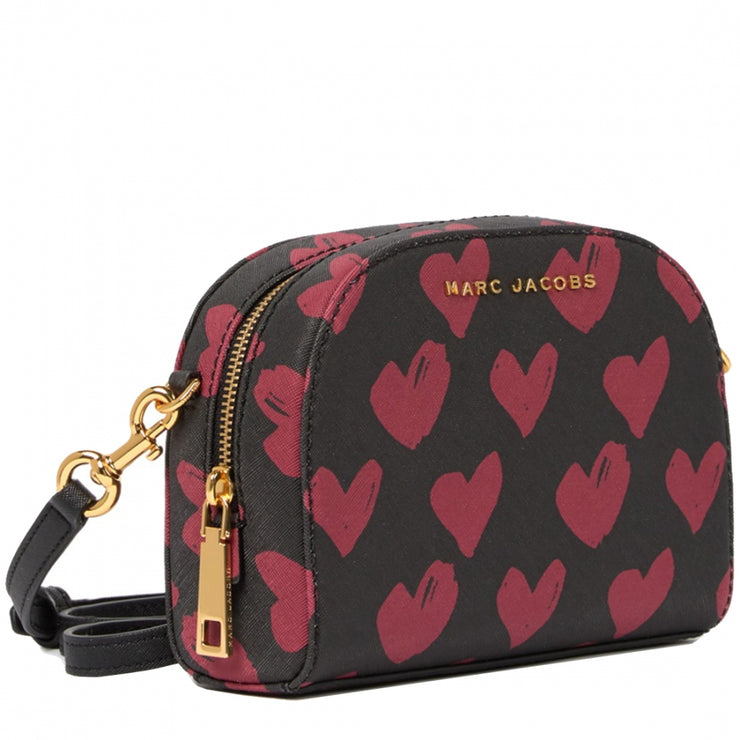 Marc Jacobs Playback Leather Crossbody Bag- Red Hearts