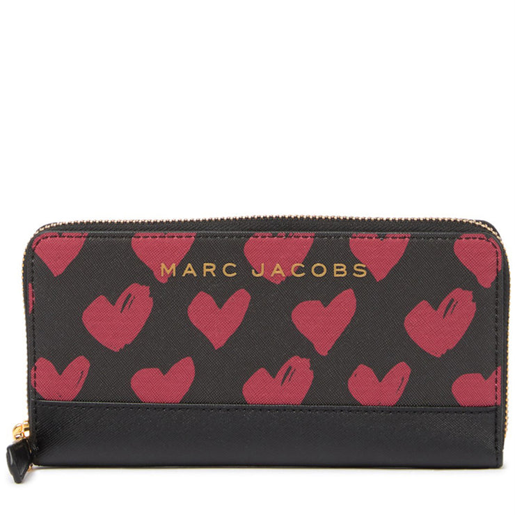 Marc Jacobs Red Hearts Standard Continental Wallet