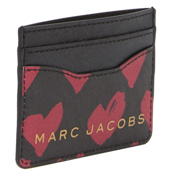 Marc Jacobs Leather Card Case- Red Hearts
