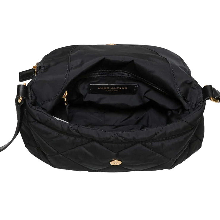 Marc Jacobs Natasha Black Pebble Leather Flap Crossbody Bag