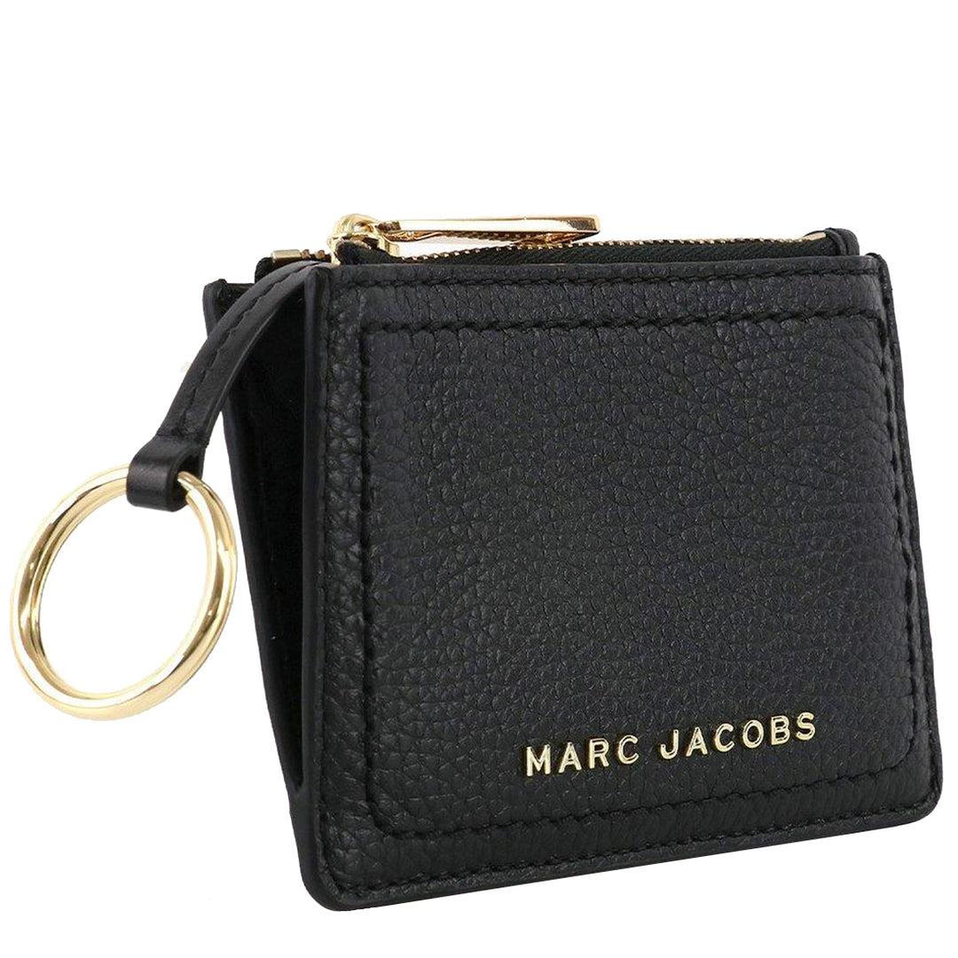 まねまね MARC JACOBS THE WALLET ブラック Marc Jacobs The Leather Top Zip Black Multi Wallet