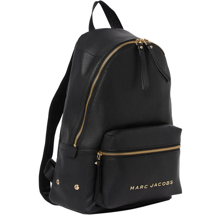 Marc jacobs black leather best sale backpack