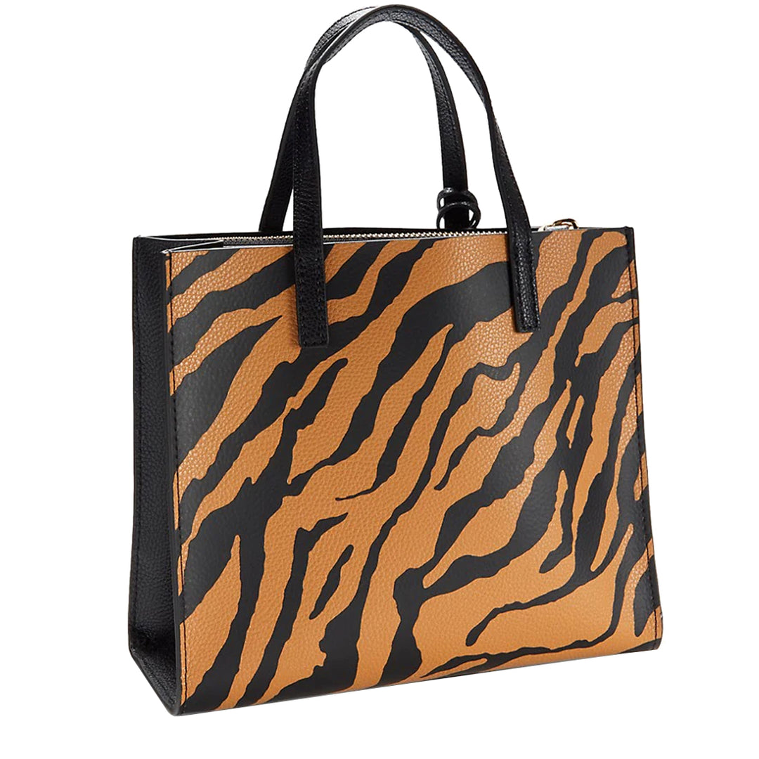 Marc Jacobs Tiger Stripe Print Mini Grind Tote Bag in Black Multi