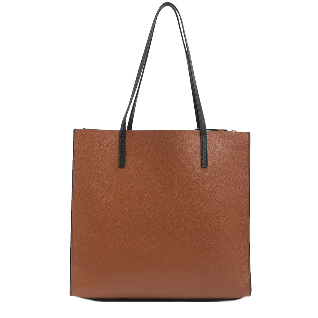 Marc Jacobs Grind Colorblock Leather Tote Bag in Chocolate Truffle