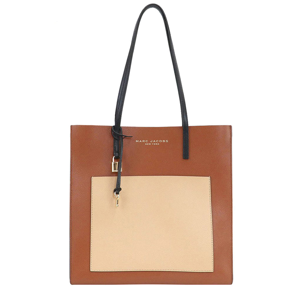 Marc Jacobs Grindカラーブロック スモークドアーモンドマルチ MARC JACOBS Grind Colorblocked Tote Smoked Almond Multi M0016131