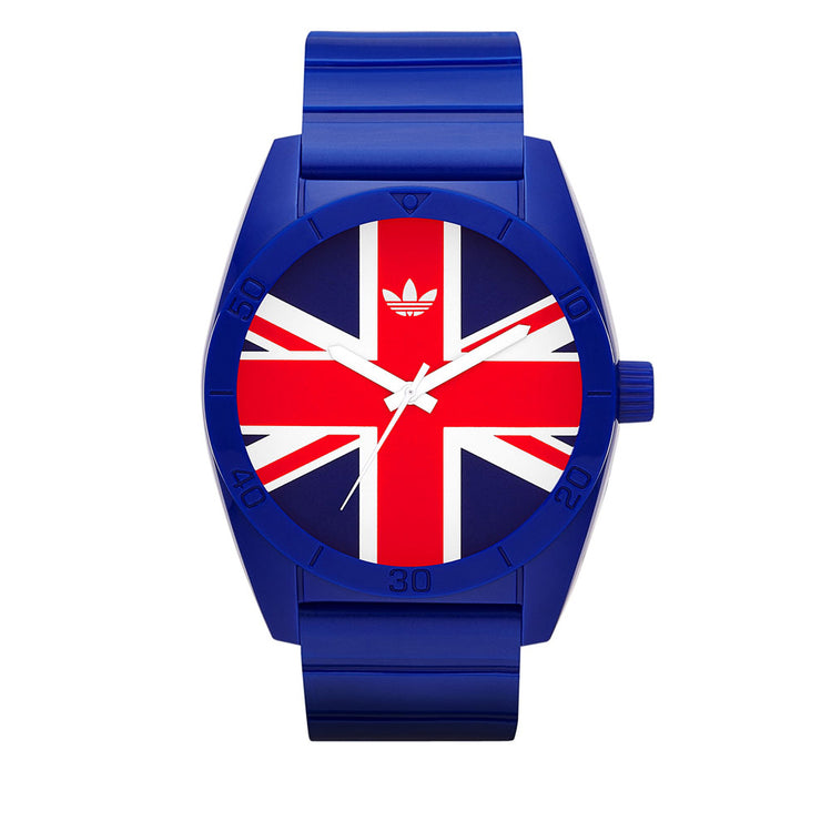 Adidas Unisex Exclusive Union Jack Silicon Watch-Blue