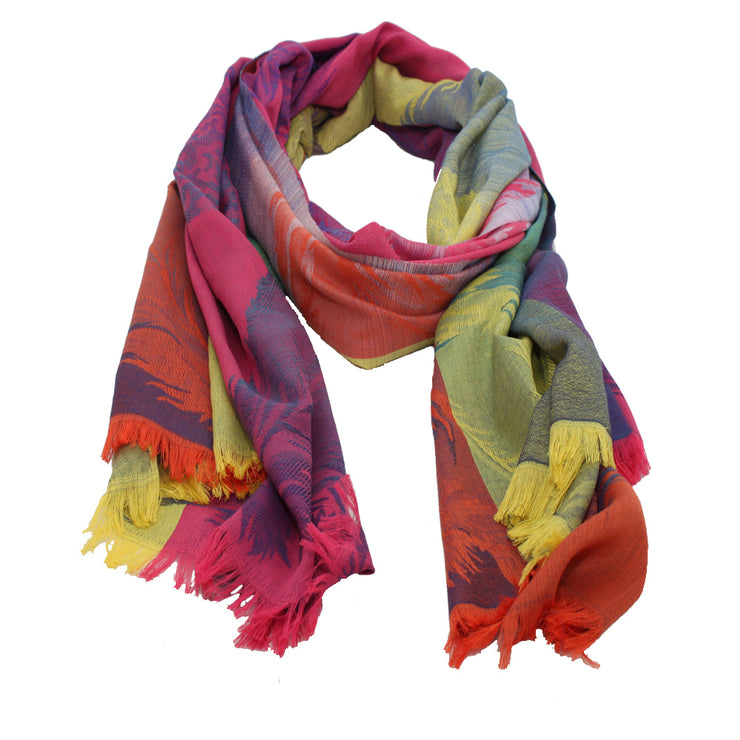 Accessory Street 'Tropical Feather' Ombre Scarf- Orange