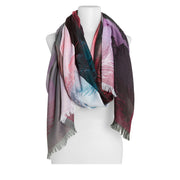 Accessory Street 'Tropical Feather' Ombre Scarf- Black