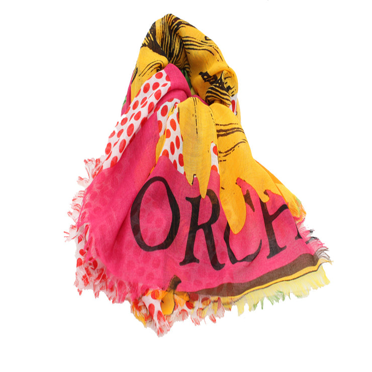 Echo 'Pear Label Conversational' Scarf- Cherry