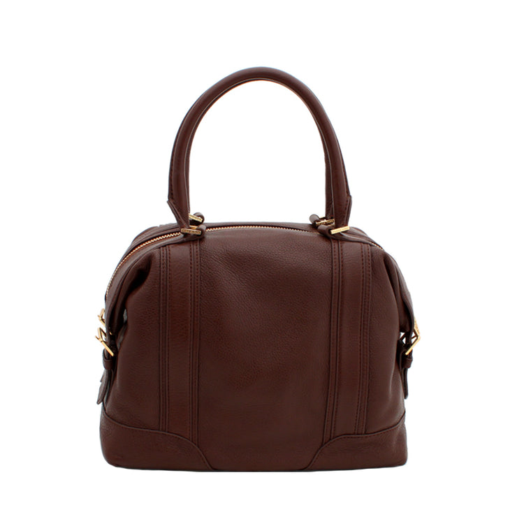 Tory Burch Ally Leather Satchel Bag- Brown