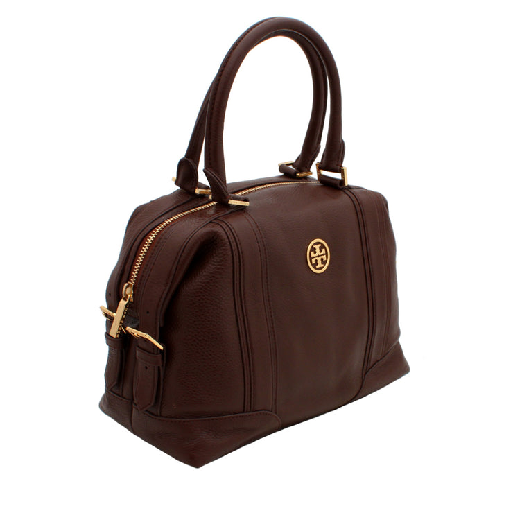 Tory Burch Ally Leather Satchel Bag- Brown