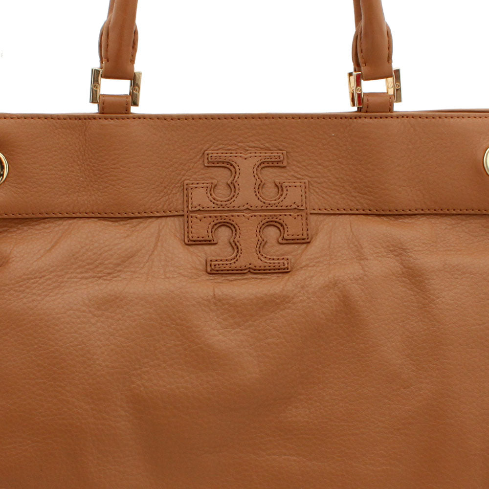 Tory Burch Bag Stacked T Leather Tote PinkOrchard