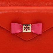 Tory Burch Bow Leather Zip Wallet