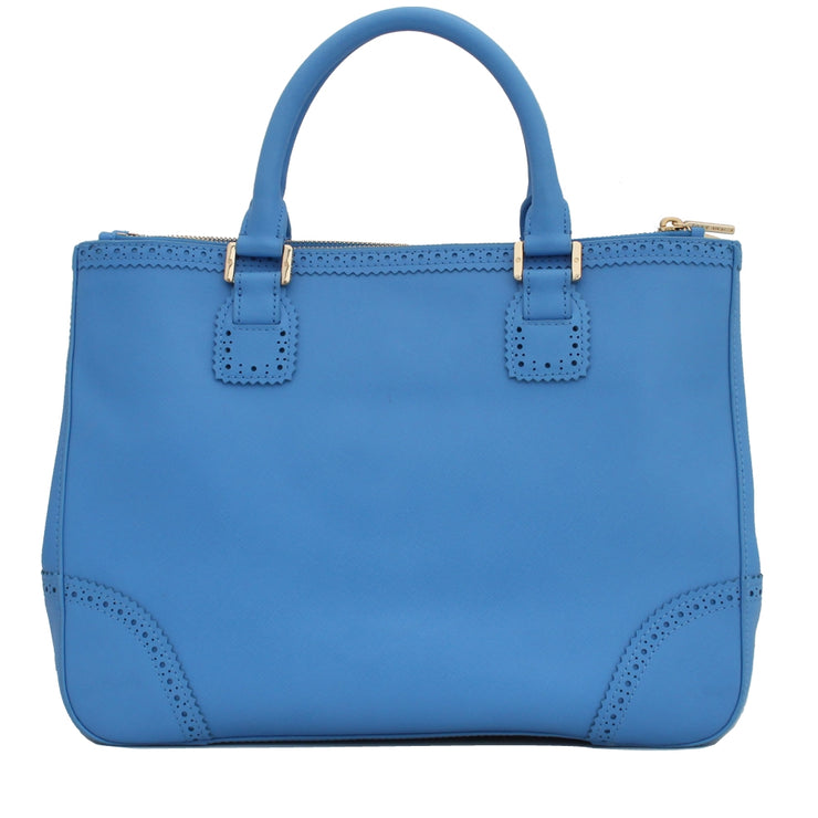 Tory Burch Robinson Spectator Double Zip Tote Bag- Ocean Breeze