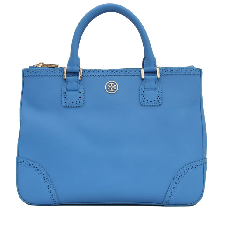 Tory Burch Robinson Spectator Double Zip Tote Bag- Ocean Breeze