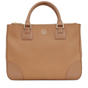 Tory Burch Robinson Double Zip Tote Bag- Sand